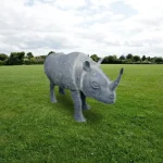 big rhinoceros statue
